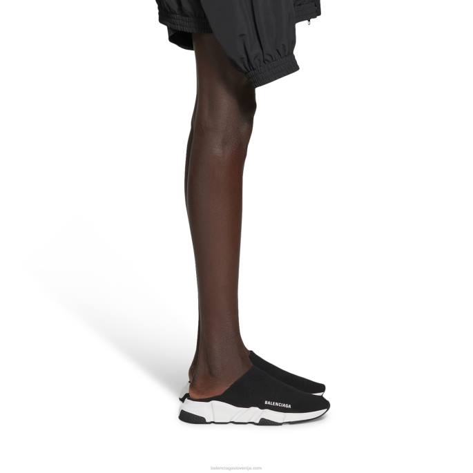 moška hitrostna reciklirana pletena mula Balenciaga Črna N4DP1247