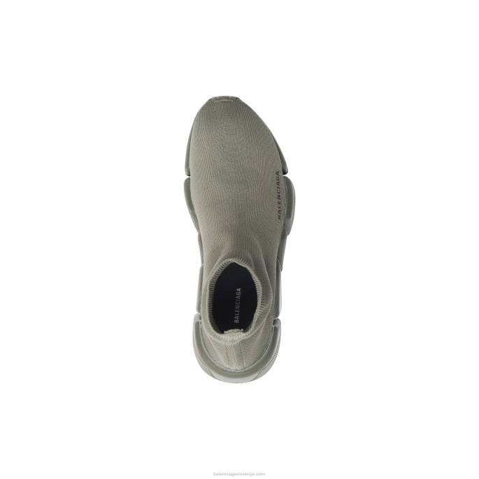 moške enobarvne reciklirane pletene superge speed 2.0 Balenciaga kaki N4DP1167