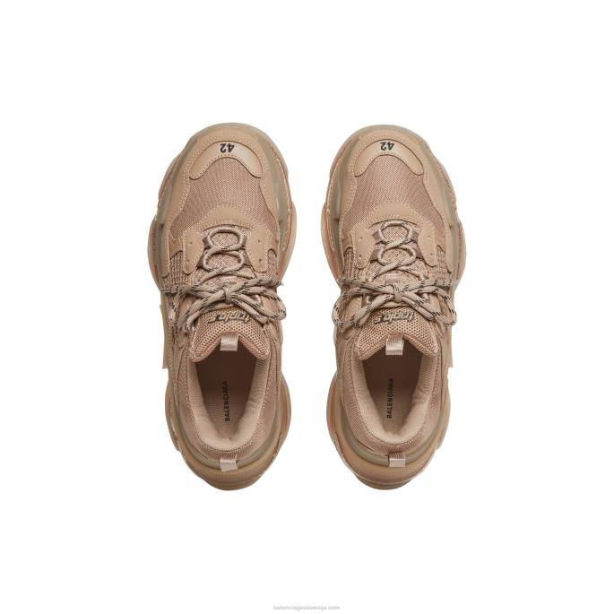 moške superge s prozornim podplatom Triple S Balenciaga rjav N4DP1252