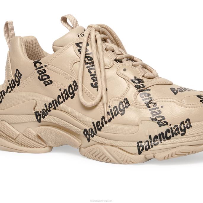 moške superge z logotipom Triple S Balenciaga bež N4DP1210