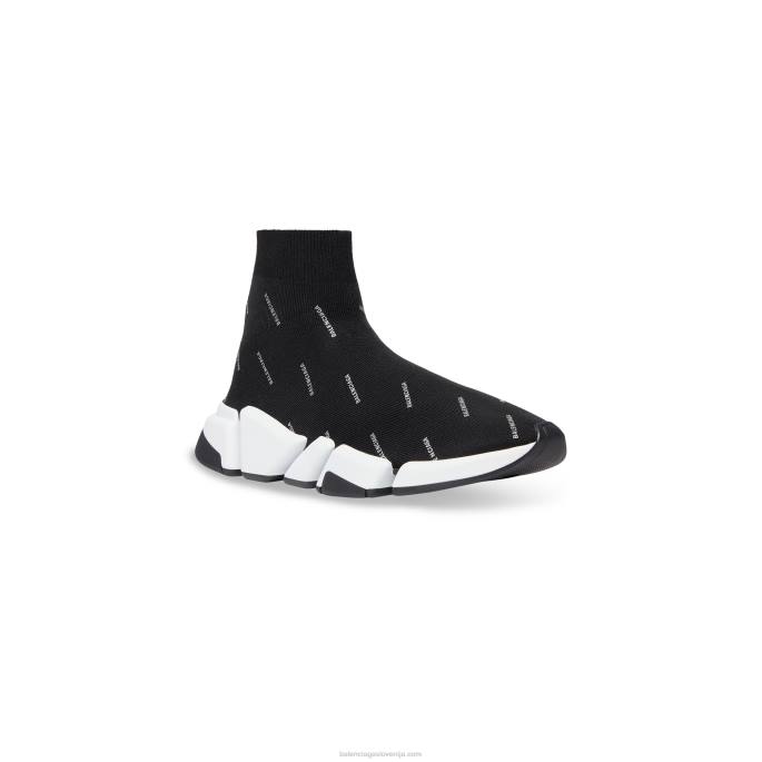 moški Speed ​​2.0 reciklirani pleteni superge z odsevnim logotipom Balenciaga Črna N4DP1248