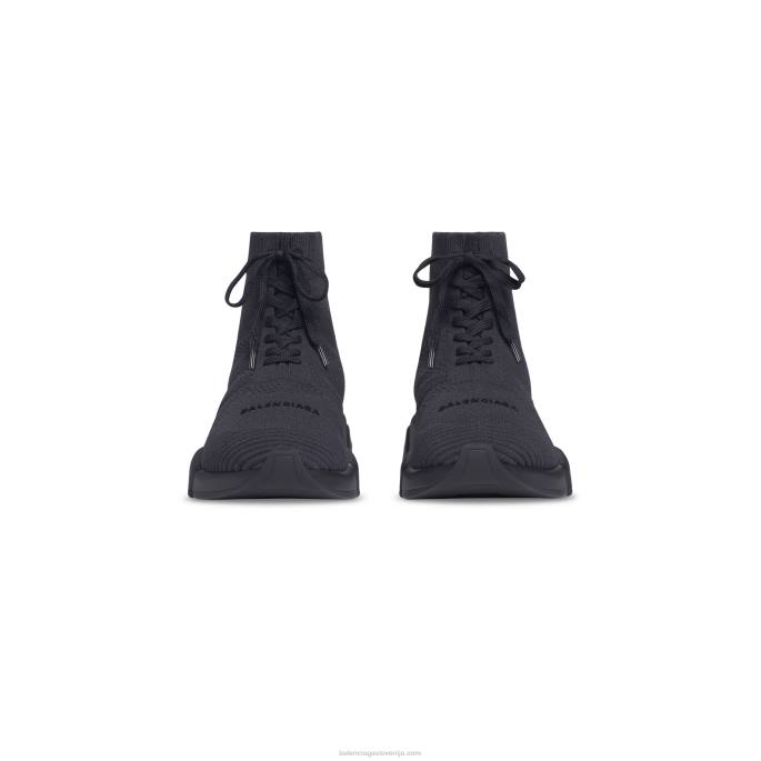 moški športni copati Speed ​​2.0 na vezalke iz recikliranih pletenin Balenciaga antracit N4DP1226