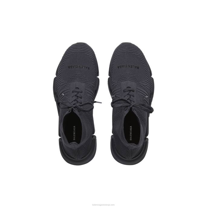 moški športni copati Speed ​​2.0 na vezalke iz recikliranih pletenin Balenciaga antracit N4DP1226