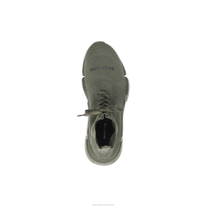 moški športni copati Speed ​​2.0 na vezalke iz recikliranih pletenin Balenciaga zelena N4DP1225