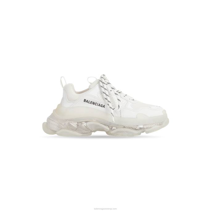 moški triple s sneaker prozoren podplat Balenciaga bela N4DP1197
