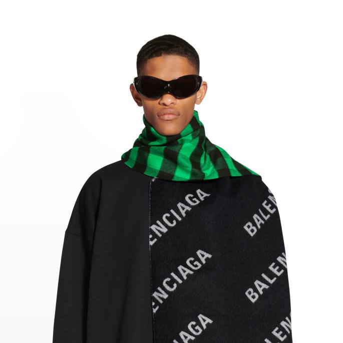 moški šal 50/50 Balenciaga Črna N4DP1466