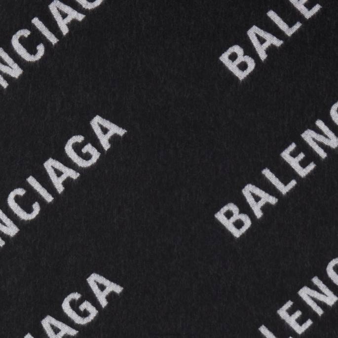 moški šal 50/50 Balenciaga Črna N4DP1466