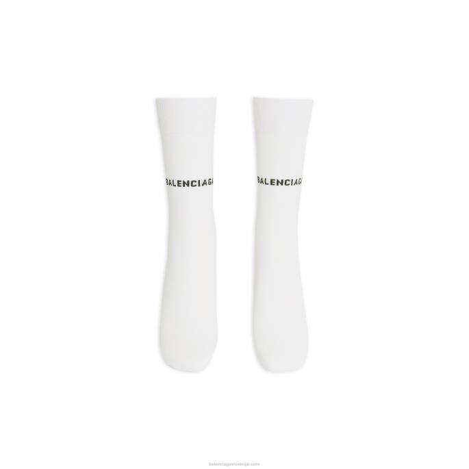 moške nogavice Balenciaga bela/črna N4DP1481