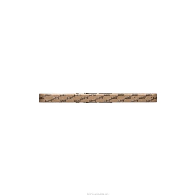 moški bb značilni pas bb monogramom prevlečeno platno Balenciaga bež N4DP1427