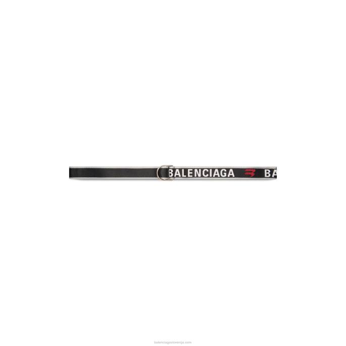 moški d ring pas Balenciaga siva N4DP1419