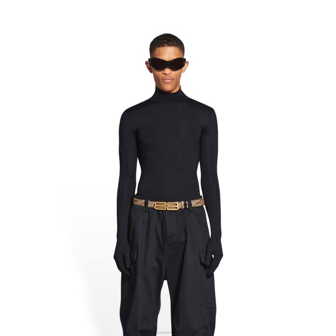 moški dvostranski pas z monogramom bb Balenciaga bež N4DP1454