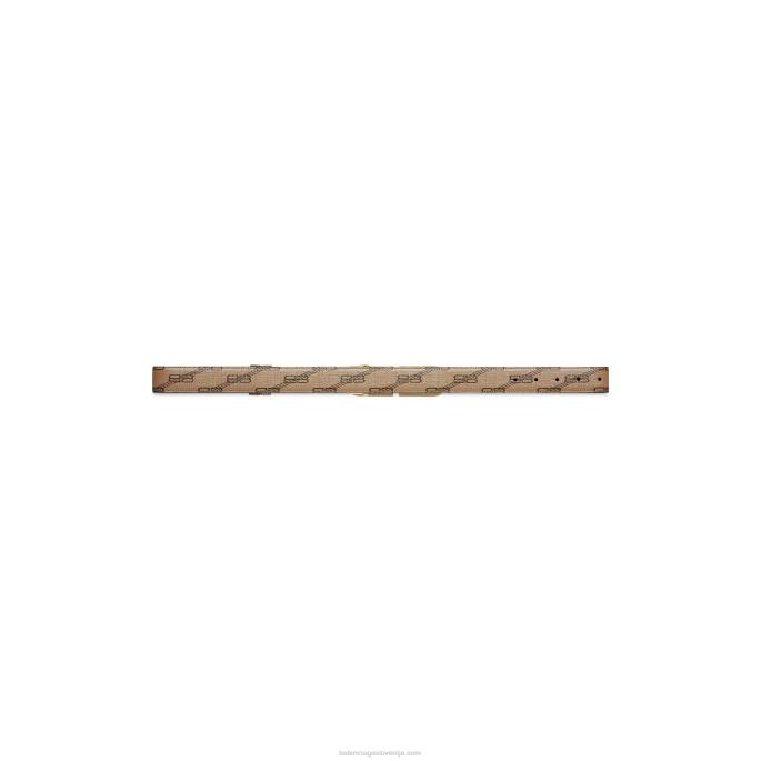 moški dvostranski pas z monogramom bb Balenciaga bež N4DP1454