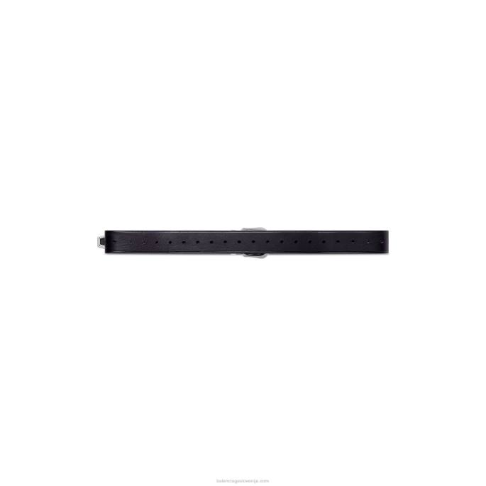 moški western pas z zaponko Balenciaga Črna N4DP1457