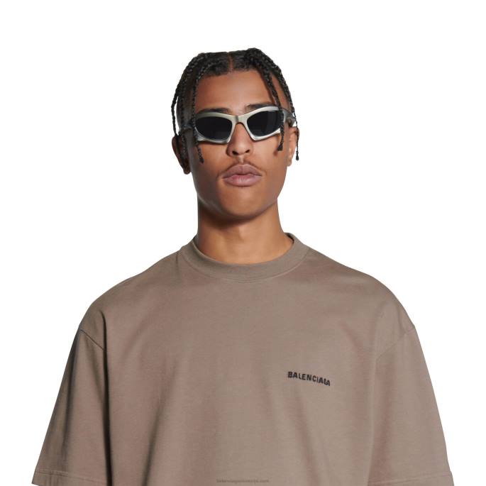 moška bat pravokotna sončna očala Balenciaga srebro N4DP699