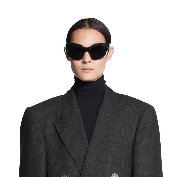 moška sončna očala z d-okvirjem Balenciaga Črna N4DP826