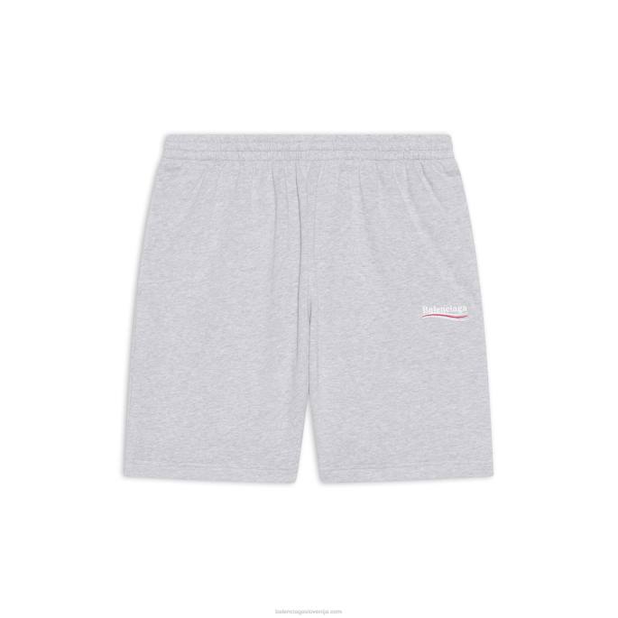 kratke hlače za moške politične kampanje Balenciaga siva N4DP977