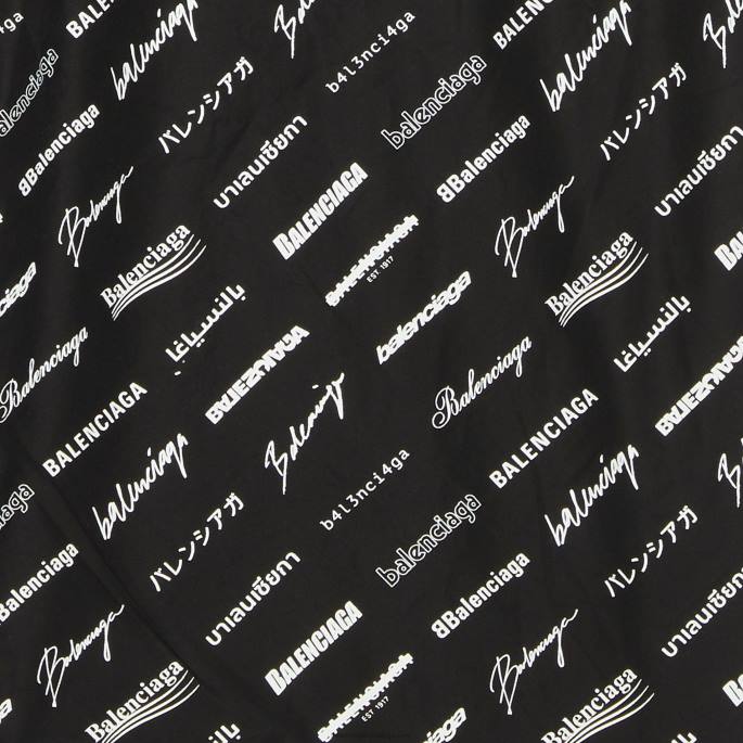 moška logomanija po vseh hlačah pižame Balenciaga Črna N4DP1153