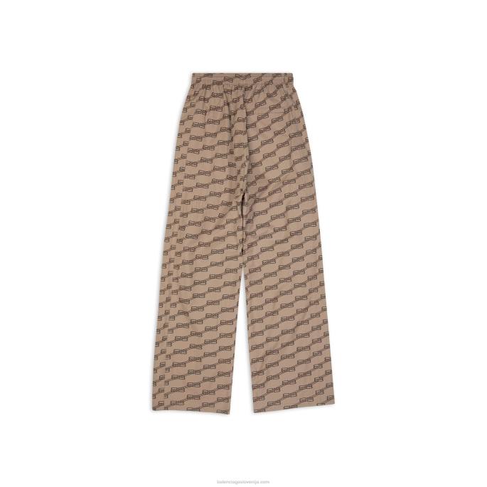 moške bb monogram hlače trenirke regular fit Balenciaga bež N4DP1138