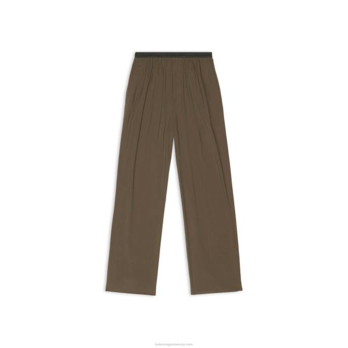 moške elastične hlače Balenciaga kaki N4DP1154