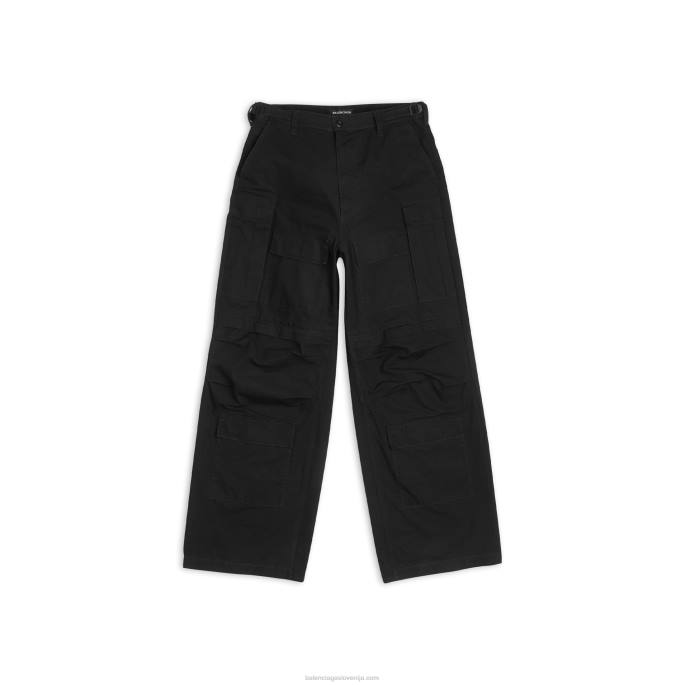 moške hibridne hlače Balenciaga Črna N4DP1157