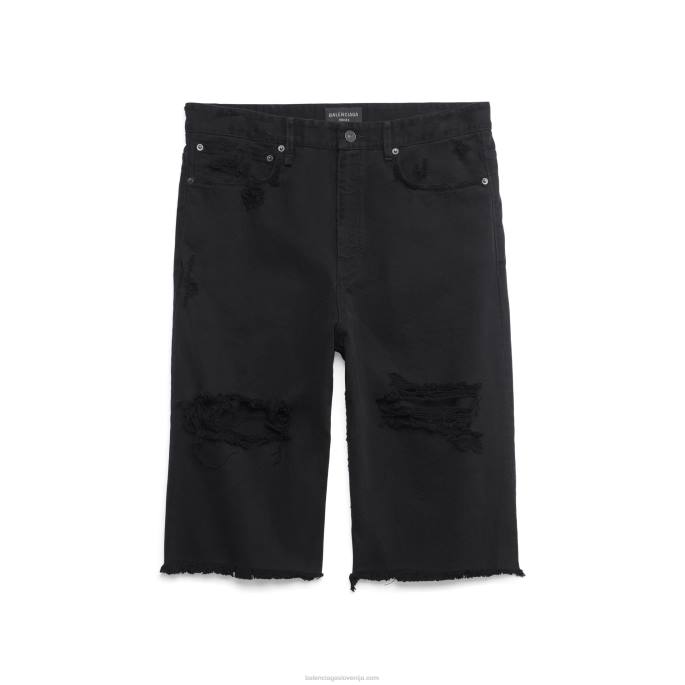 moške široke kratke hlače Balenciaga Črna N4DP1038