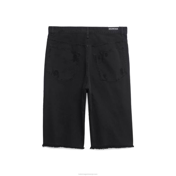 moške široke kratke hlače Balenciaga Črna N4DP1038