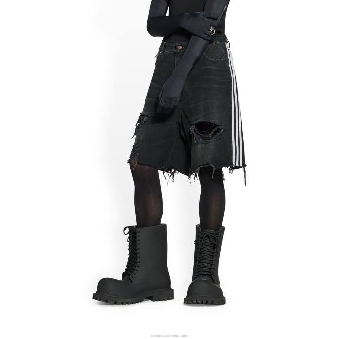 moške široke kratke hlače adidas Balenciaga Črna N4DP1088