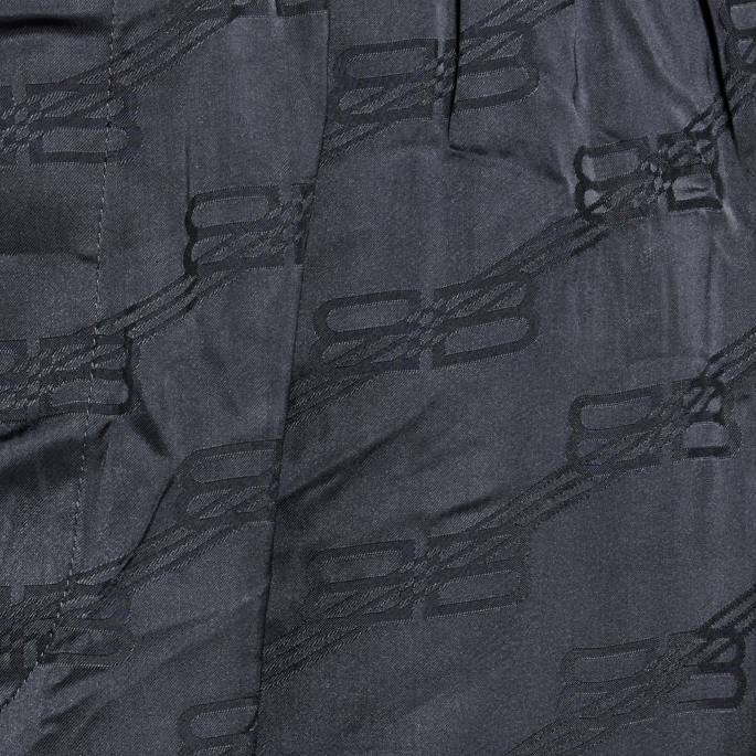 moške kratke hlače iz žakardne pižame bb z monogramom Balenciaga Črna N4DP990