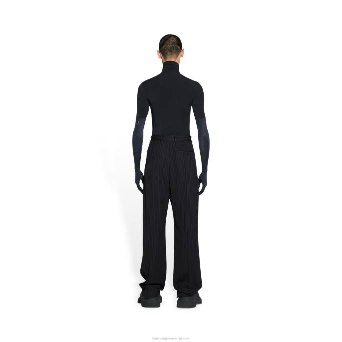 moške krojene hlače velikega kroja Balenciaga Črna N4DP1063