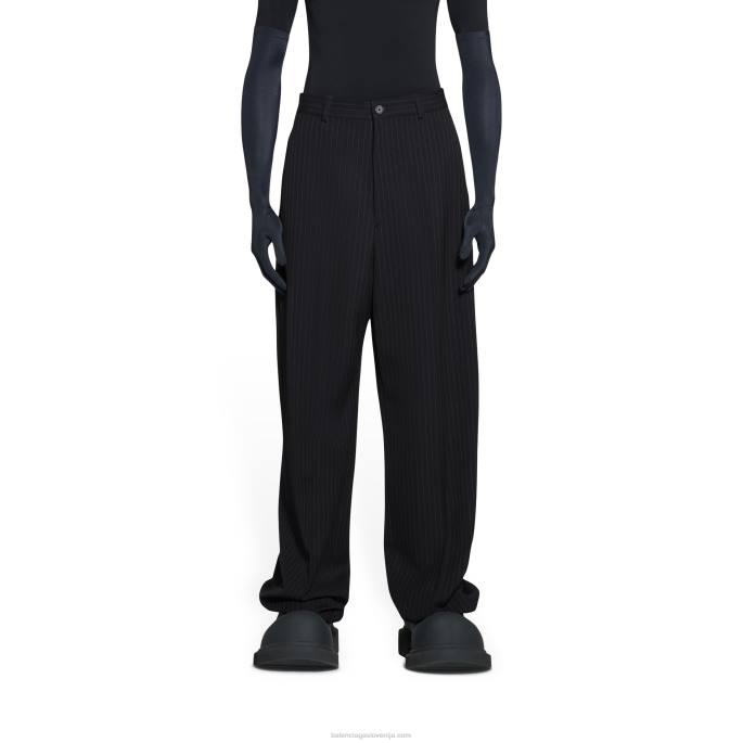 moške krojene hlače velikega kroja Balenciaga Črna N4DP1063