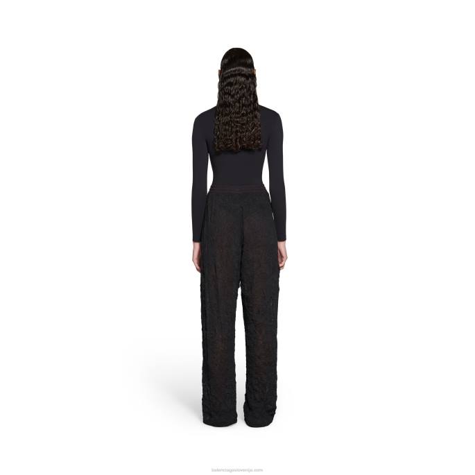 moške mrežaste široke trenirke Balenciaga bela črna N4DP58