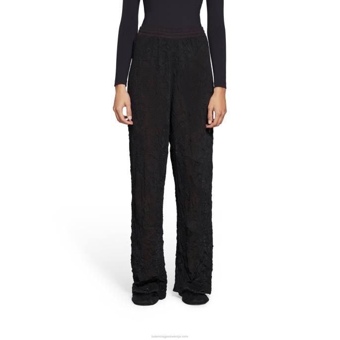 moške mrežaste široke trenirke Balenciaga bela črna N4DP58