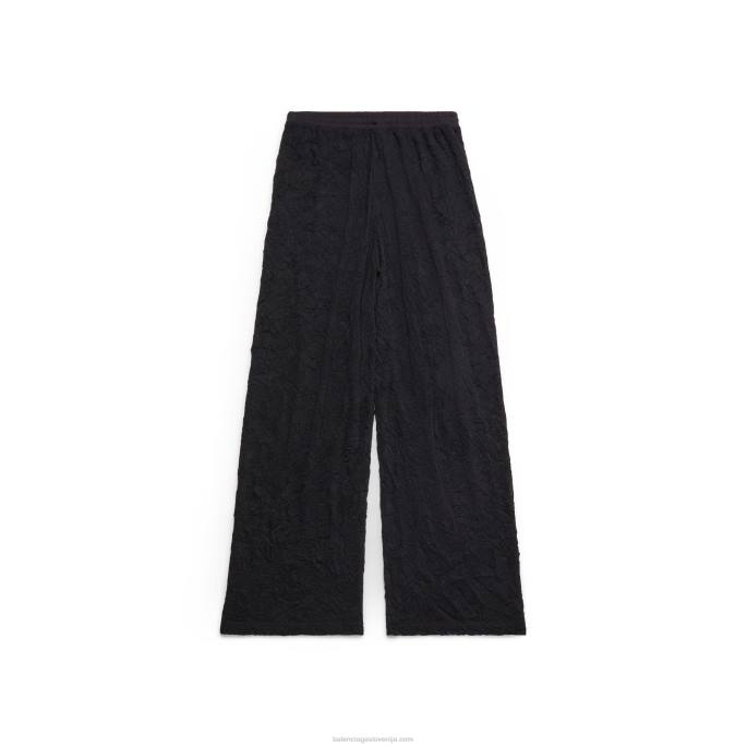 moške mrežaste široke trenirke Balenciaga bela črna N4DP58