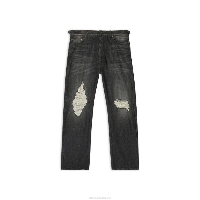 moške sproščene strgane hlače Balenciaga Črna N4DP1134