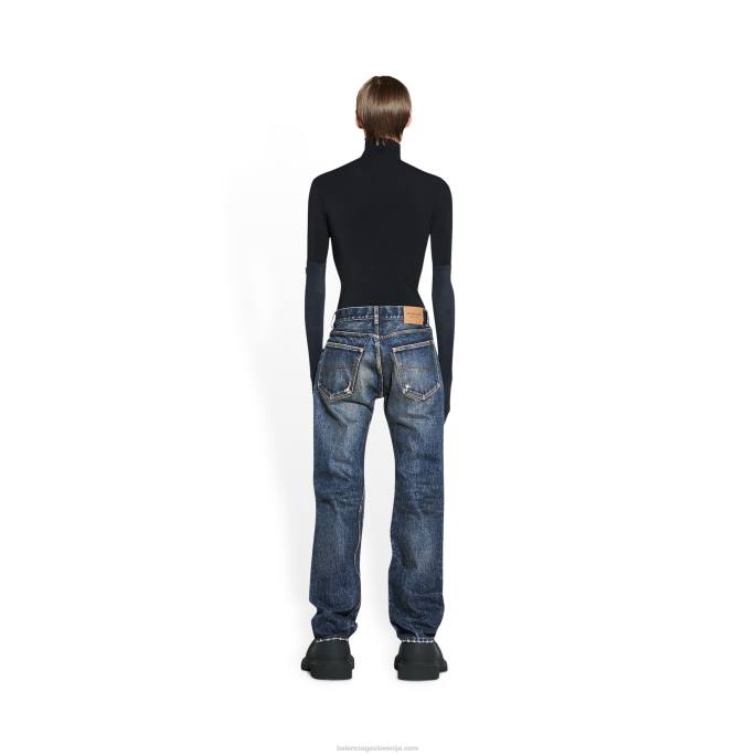 moške standardne kavbojke Balenciaga mornarsko modra N4DP1152