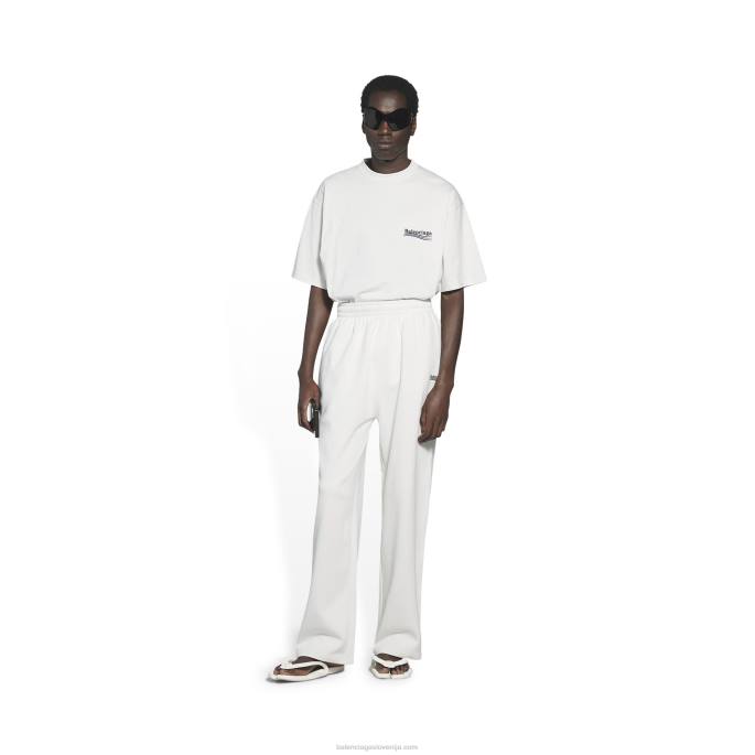tekaške hlače za moške politične kampanje Balenciaga bela N4DP1136