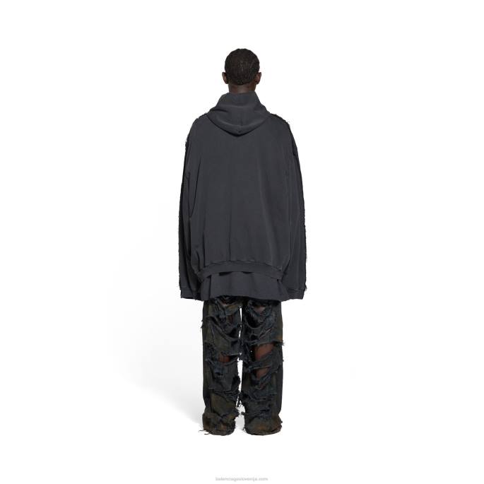 moška paris hibridna jakna s kapuco Balenciaga krema N4DP52