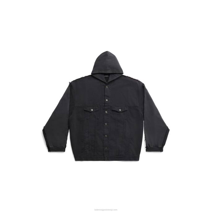 moška paris hibridna jakna s kapuco Balenciaga krema N4DP52