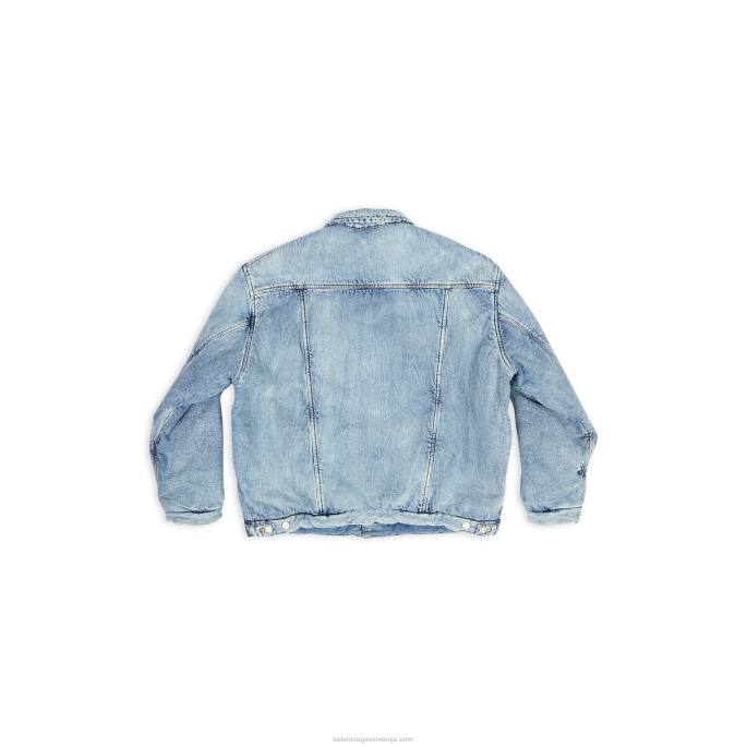 moška podložena jakna Balenciaga indigo N4DP1054