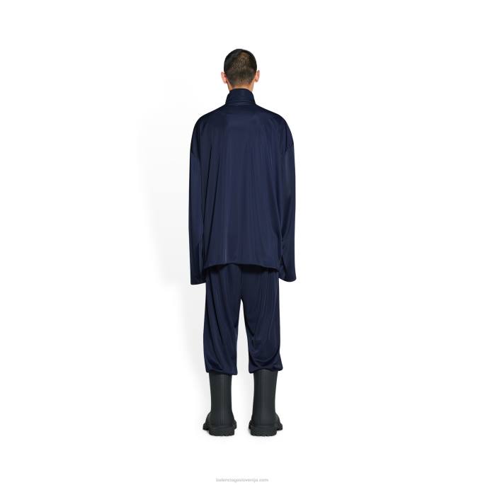 moška trenirka jakna Balenciaga mornarsko modra N4DP1074