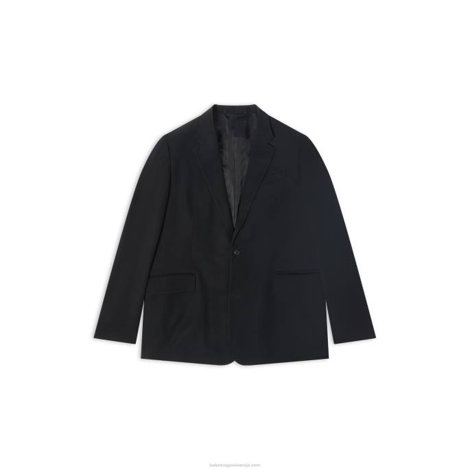 moška ukrivljena naramnica Balenciaga Črna N4DP1111