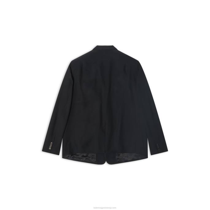 moška ukrivljena naramnica Balenciaga Črna N4DP1111