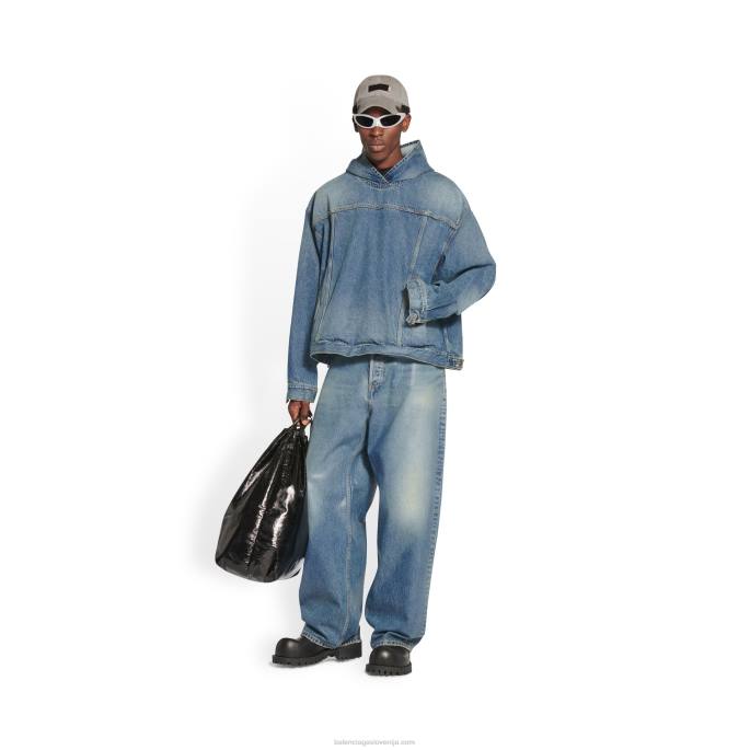 moški puloverji Balenciaga modra N4DP1053