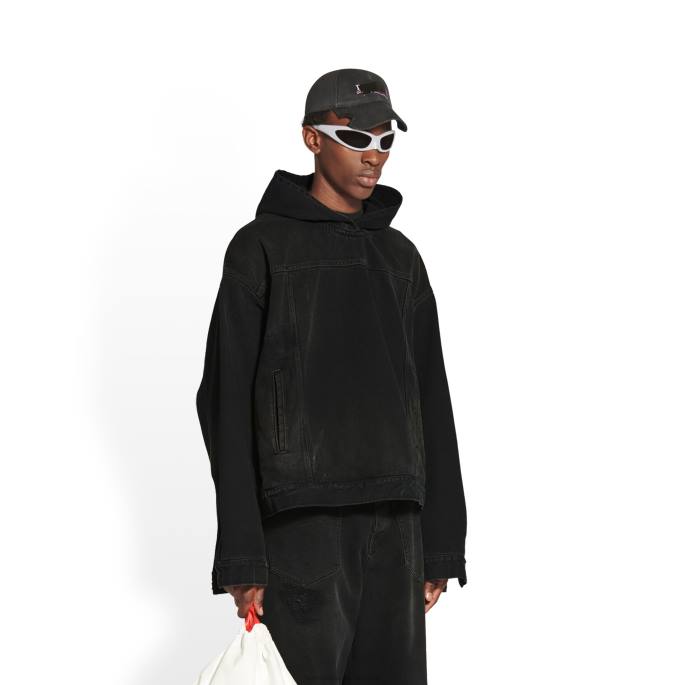 moški puloverji Balenciaga Črna N4DP1116