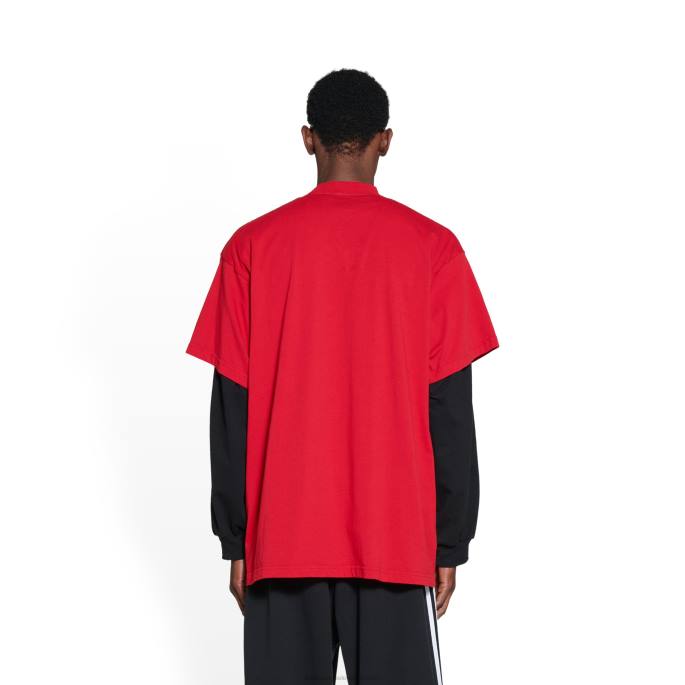moška majica adidas oversized Balenciaga rdeča N4DP1093
