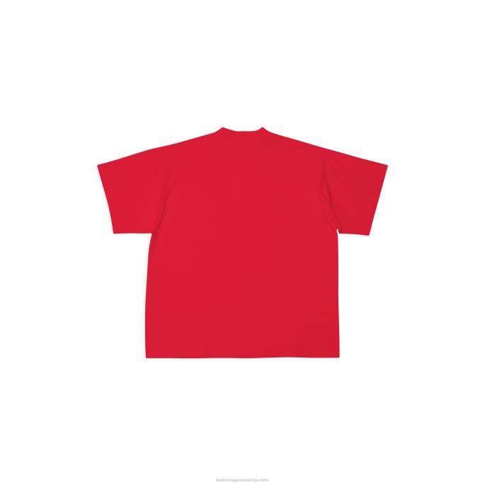 moška majica adidas oversized Balenciaga rdeča N4DP1093