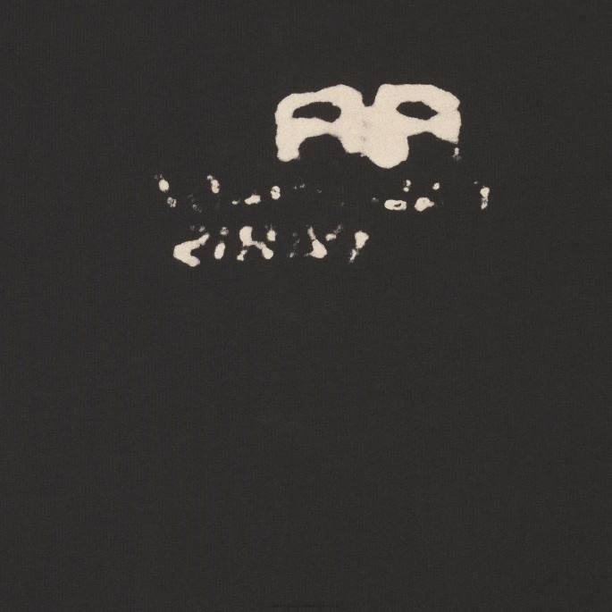 moška majica z ročno narisano ikono bb srednjega kroja Balenciaga Črna N4DP927