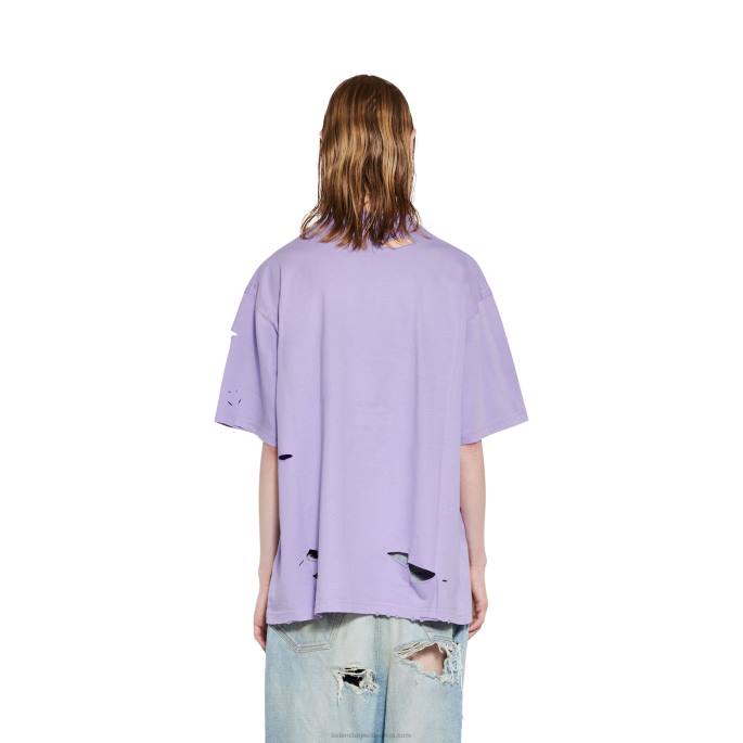 moške kape majica boxy fit Balenciaga vijolična N4DP969