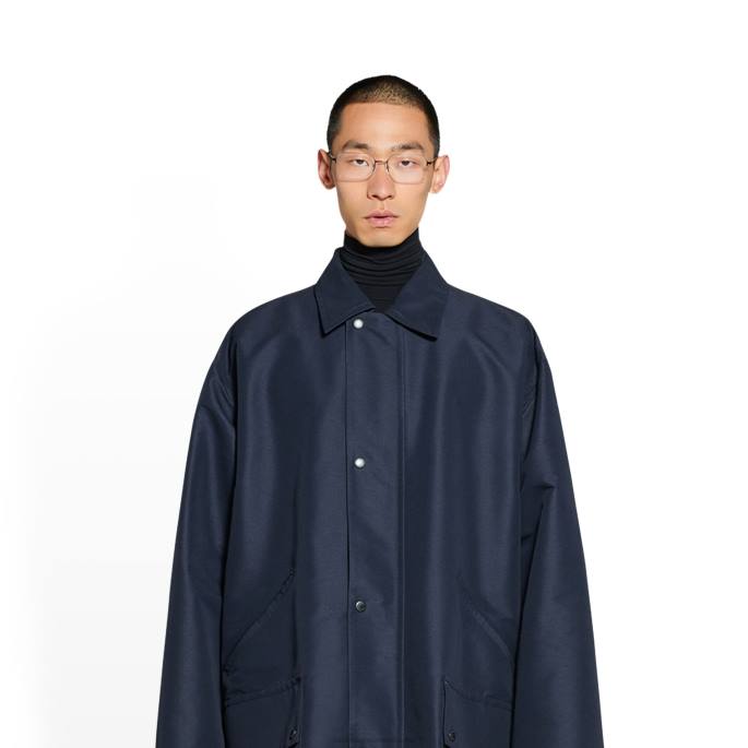 moška parka Balenciaga mornarsko modra N4DP1119