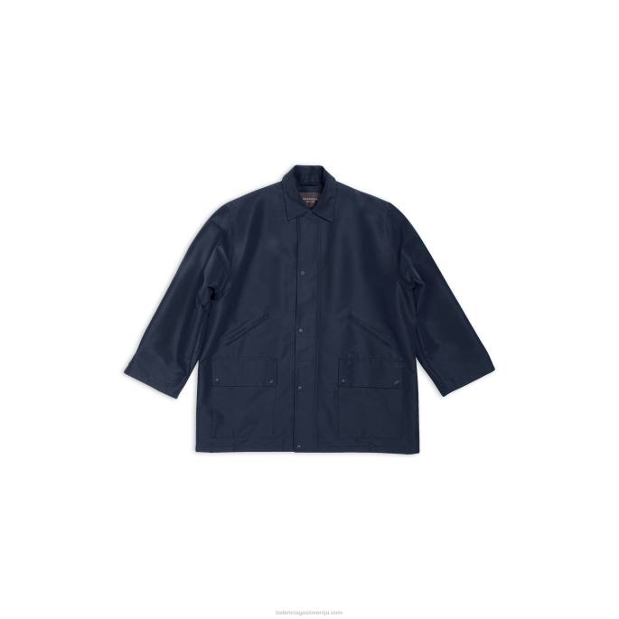 moška parka Balenciaga mornarsko modra N4DP1119